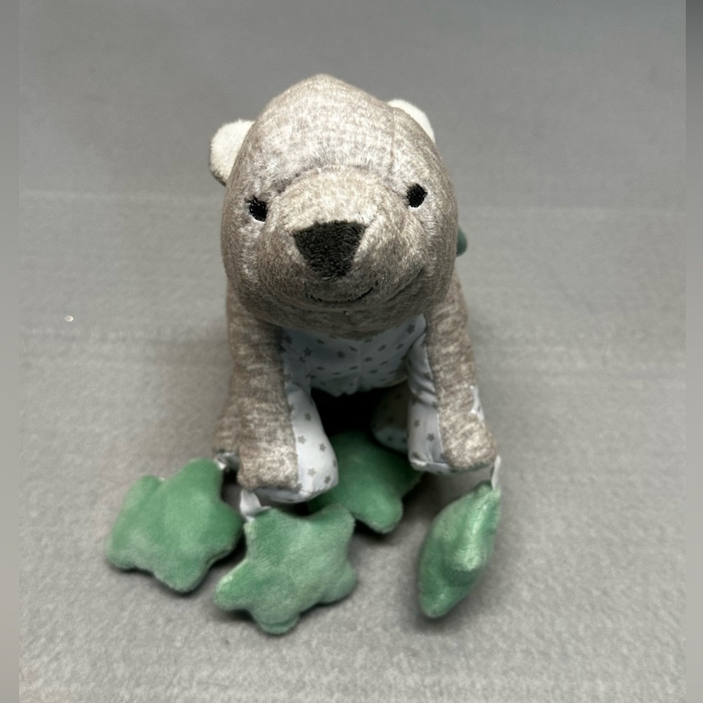 Carter's Baby Bear Musical/light up stuffed animal bear teal/gray gender neutral - Picture 3 of 5
